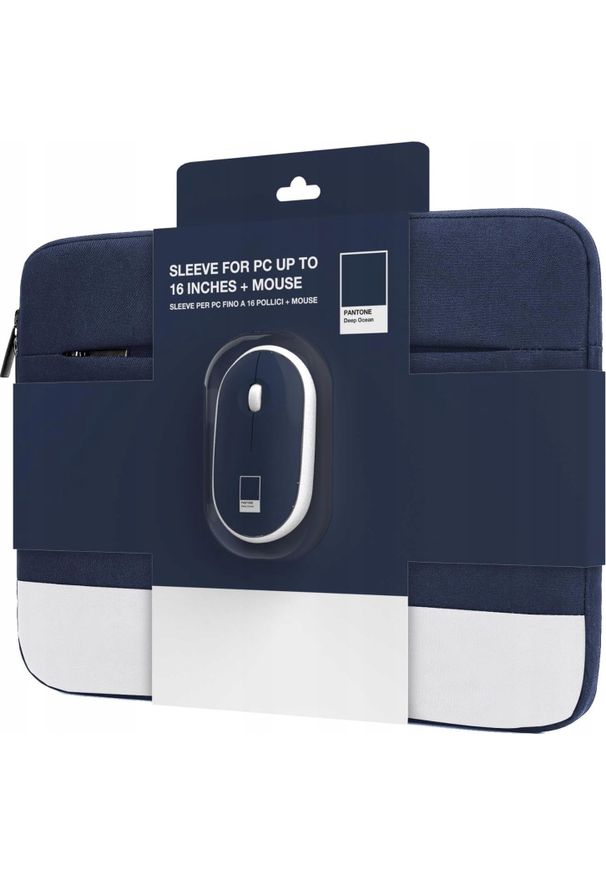 Etui Pantone Bundle Sleeve + mouse navy