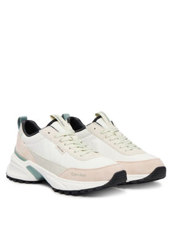 Calvin Klein Sneakersy Hike Runner Nylon Mix HW0HW03279 Biały. Kolor: biały. Materiał: skóra, zamsz