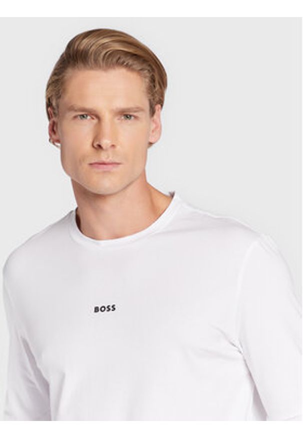 BOSS - Boss Longsleeve TChark 50473286 Biały Regular Fit. Kolor: biały. Materiał: bawełna. Długość rękawa: długi rękaw