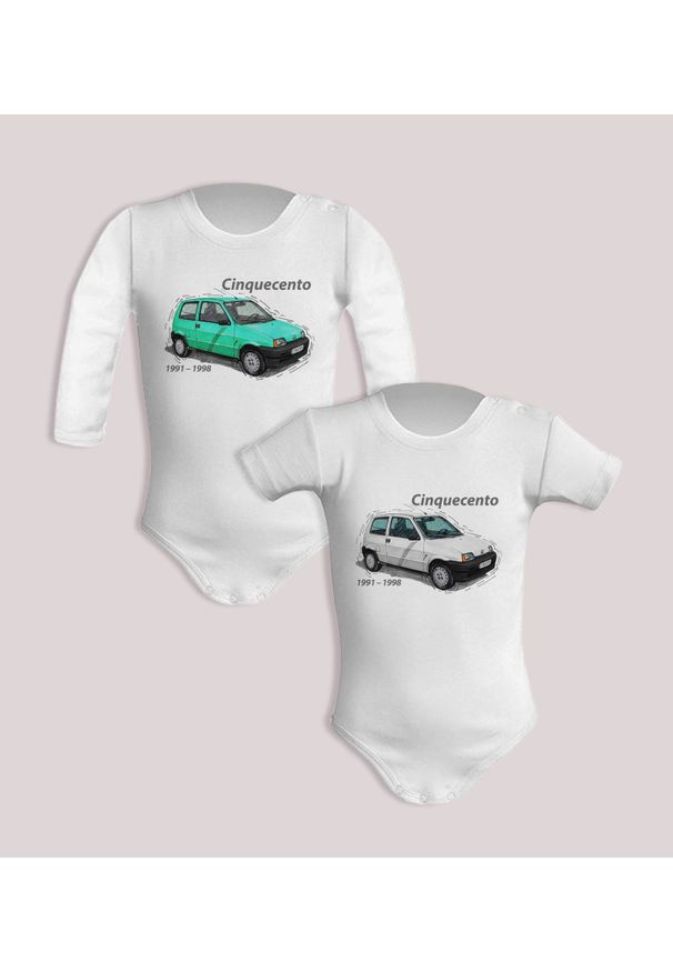 nikiniki - Cinquecento — body (Rozmiar: 3M; Długość rękawa: krótki; Rodzaj nadruku: Cinquecento). Materiał: bawełna. Wzór: nadruk