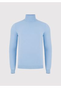 Pako Lorente - PAKO LORENTE - Jasnoniebieski gładki golf męski. Typ kołnierza: golf. Kolor: czarny, niebieski, zielony. Materiał: poliamid, bawełna, elastan. Wzór: gładki. Sezon: jesień #6