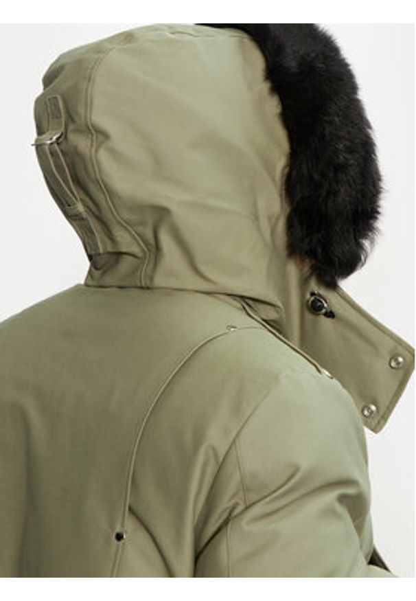 Moose Knuckles Kurtka puchowa M32MP261SX Beżowy Regular Fit. Kolor: beżowy. Materiał: bawełna
