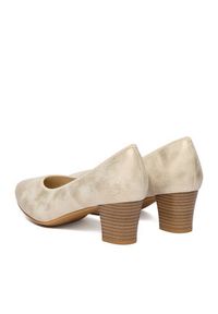 Rieker Czółenka 44650-91 Złoty. Kolor: złoty. Materiał: materiał #7