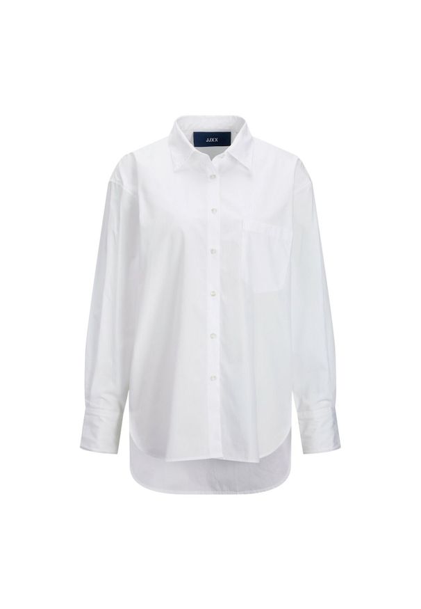 Koszula damska JJXX jamie. Kolor: biały. Materiał: bawełna