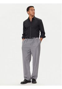 Hugo - HUGO Koszula Keidi 50549775 Czarny Slim Fit. Kolor: czarny. Materiał: bawełna #5