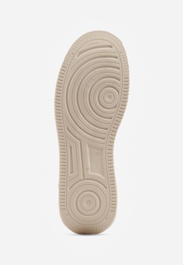 Renee - Beżowe Sneakersy z Perforacją na Platformie Treresa. Kolor: beżowy. Obcas: na platformie