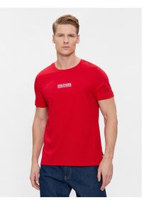 TOMMY HILFIGER - Tommy Hilfiger T-Shirt Small Hilfiger Tee MW0MW34387 Czerwony Slim Fit. Kolor: czerwony. Materiał: bawełna