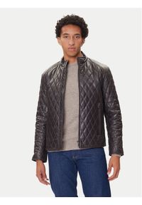 JOOP! Kurtka skórzana 17 Boys 1500150 80000851 Brązowy Regular Fit. Kolor: brązowy. Materiał: skóra #1