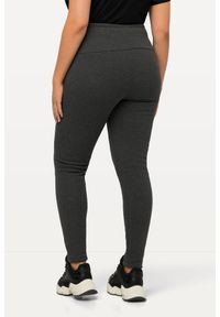 ULLA POPKEN - Damskie Legginsy sztuczne futerko od wewnątrz bardzo ciepłe wysoki stan. Stan: podwyższony. Kolekcja: plus size. Kolor: szary. Materiał: bawełna, elastan, poliester, materiał. Sport: turystyka piesza