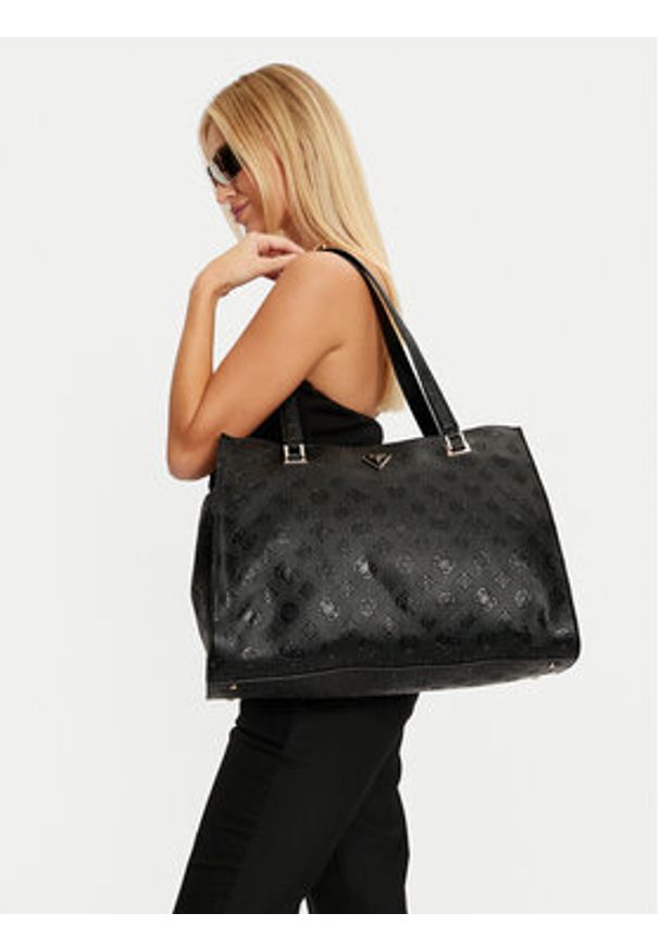Guess Torebka TWP934 99110 Czarny. Kolor: czarny. Materiał: skórzane