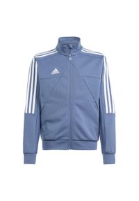 Adidas - Bluza dresowa Tiro Kids. Kolor: niebieski, biały, wielokolorowy. Materiał: dresówka. Styl: klasyczny