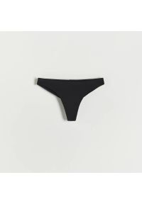 Reserved - Bezszwowe majtki od bikini - Czarny. Kolor: czarny