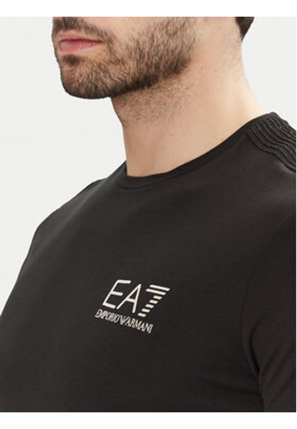 EA7 Emporio Armani T-Shirt 7M000299 AF13739 UC001 Czarny Slim Fit. Kolor: czarny. Materiał: wiskoza