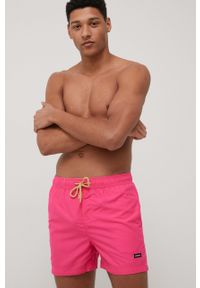 Superdry szorty kąpielowe kolor różowy. Kolor: różowy. Materiał: tkanina