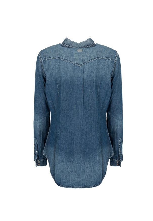 Diesel Koszula "De Pratt" | 00SKAA-RT001 | Kobieta | Niebieski. Okazja: na co dzień. Kolor: niebieski. Materiał: bawełna. Styl: klasyczny, elegancki, casual