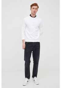 Guess bluza męska kolor biały z nadrukiem. Kolor: biały. Wzór: nadruk #6