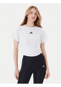 Adidas - adidas T-Shirt Power JX1194 Biały Regular Fit. Kolor: biały. Materiał: syntetyk
