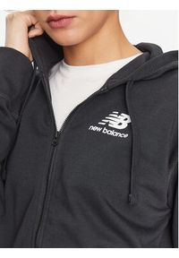 New Balance Bluza NB Essentials Stacked Logo Full Zip Hoodie WJ31530 Czarny Regular Fit. Kolor: czarny. Materiał: bawełna #2