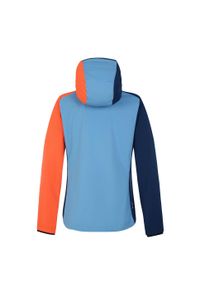 DARE 2B - Kurtka Softshell Damska Lexan Colour Block. Kolor: niebieski, pomarańczowy, wielokolorowy. Materiał: softshell