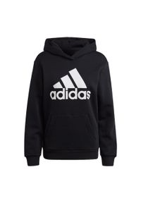 Adidas - Bluza z kapturem Essentials Logo Boyfriend Fleece. Typ kołnierza: kaptur. Kolor: czarny, wielokolorowy, biały