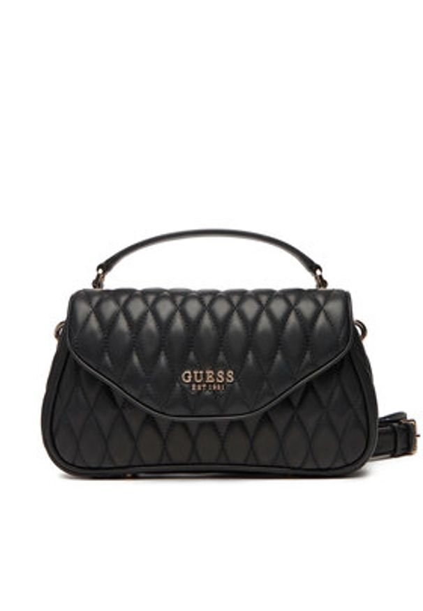 Guess Torebka Valla HWQG81 22200 Czarny. Kolor: czarny. Materiał: skórzane