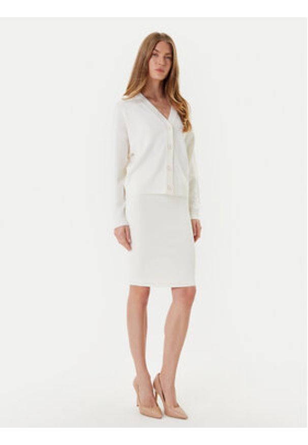 Marciano Guess Spódnica midi 5YGD29 5036Z Biały Slim Fit. Kolor: biały. Materiał: wiskoza