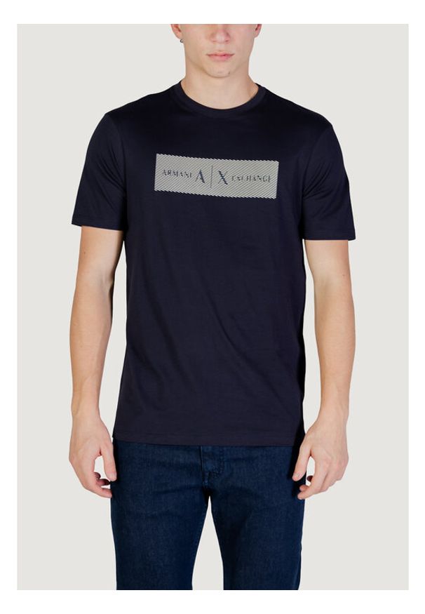 Armani Exchange T-Shirt XM002472 AF10356 UB101 Granatowy Slim Fit. Kolor: niebieski. Materiał: bawełna