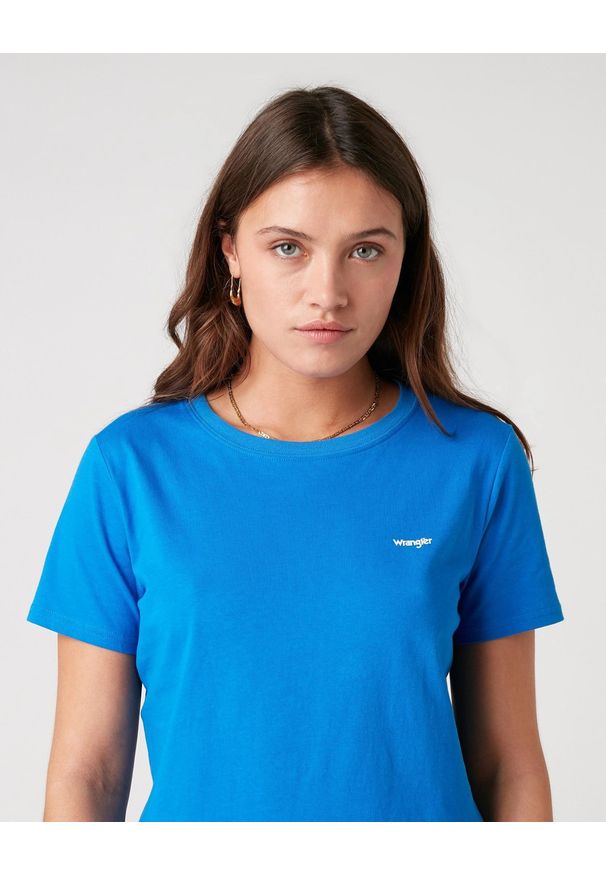 Wrangler - DAMSKI T-SHIRT WRANGLER SIGN OFF TEE STRONG BLUE W7Q0-D3-X2V 112132068