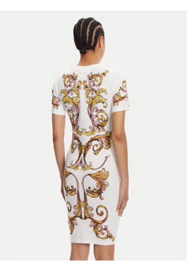 Versace Jeans Couture Sukienka codzienna 78HAO9P9 Biały Slim Fit. Okazja: na co dzień. Kolor: biały. Materiał: bawełna. Typ sukienki: proste. Styl: casual