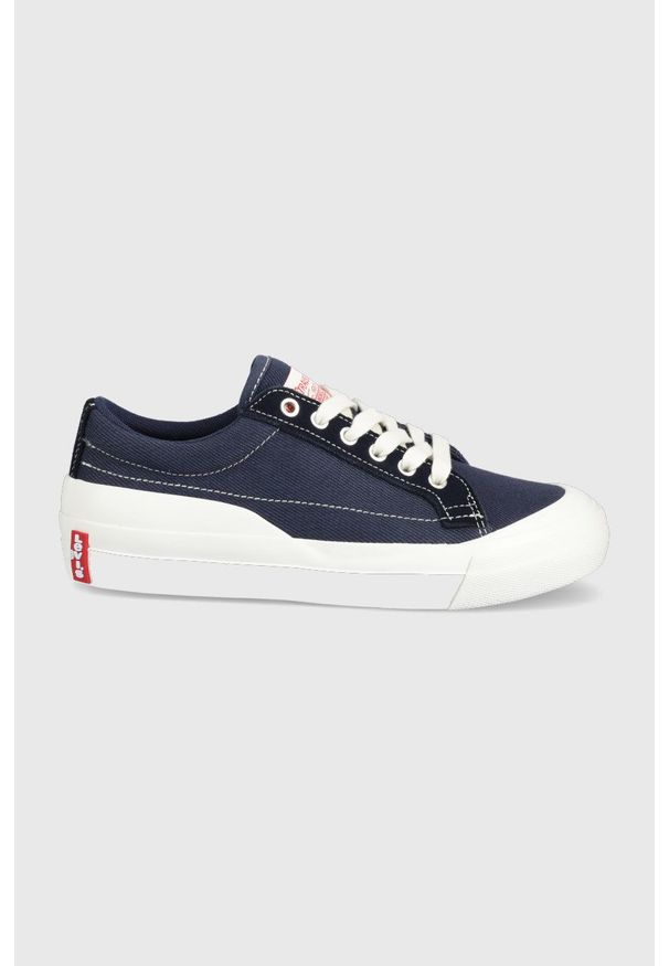 Levi's® - Levi's tenisówki Ls1 Low S damskie kolor granatowy. Okazja: na spotkanie biznesowe. Nosek buta: okrągły. Zapięcie: sznurówki. Kolor: niebieski. Materiał: guma. Styl: biznesowy
