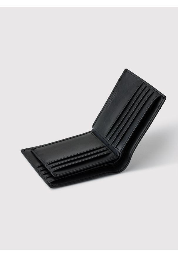 Pako Lorente - PAKO LORENTE - Pleciony portfel męski w kolorze czarnym. Kolor: czarny. Materiał: skóra