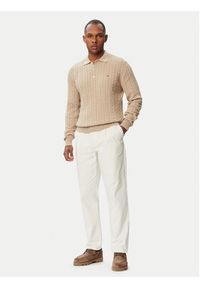 TOMMY HILFIGER - Tommy Hilfiger Sweter Classic MW0MW41955 Beżowy jasny Regular Fit. Kolor: beżowy. Materiał: bawełna #2