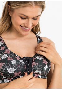 bonprix - Biustonosz z zapięciem z przodu, bez fiszbinów (2 szt.), z bawełny. Kolor: czarny. Materiał: bawełna #2