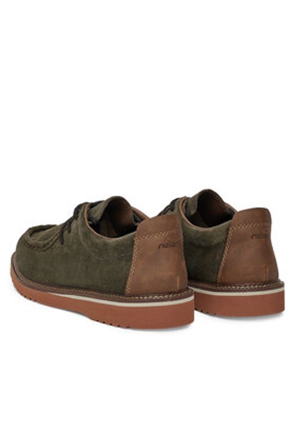 Rieker Półbuty 04502-54 Khaki. Kolor: brązowy. Materiał: zamsz, skóra