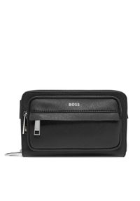 BOSS Saszetka nerka 50530098 Czarny. Kolor: czarny. Materiał: skóra