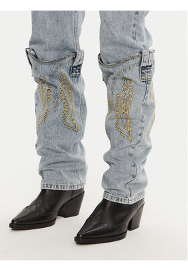 One Teaspoon Jeansy 26712 Niebieski Straight Fit. Kolor: niebieski