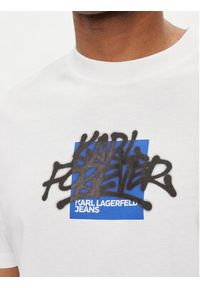 Karl Lagerfeld Jeans T-Shirt 241D1709 Biały Regular Fit. Kolor: biały. Materiał: bawełna #3