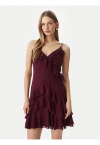 Morgan Sukienka koktajlowa 261-RDADOU Bordowy Regular Fit. Kolor: czerwony. Materiał: syntetyk. Styl: wizytowy #1