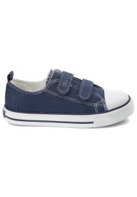 Big-Star - Granatowe Trampki Big Star Modne Buty Dziecięce. Okazja: na spacer, na uczelnię, na co dzień. Zapięcie: rzepy. Kolor: niebieski. Materiał: guma, materiał. Styl: klasyczny, młodzieżowy, casual #4