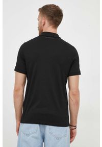 Karl Lagerfeld polo bawełniane kolor czarny z nadrukiem. Typ kołnierza: polo. Kolor: czarny. Materiał: bawełna. Długość: krótkie. Wzór: nadruk #3