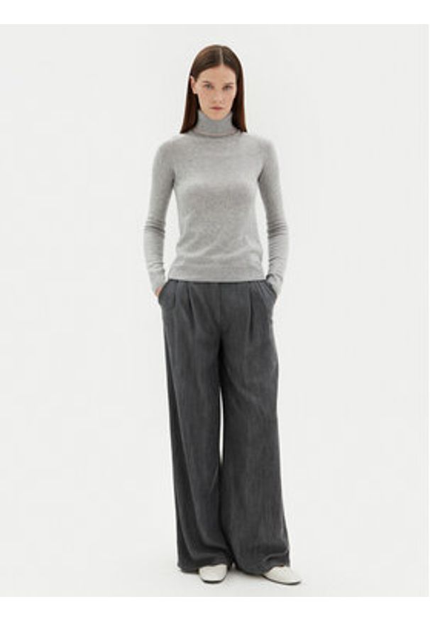 Motivi Golf M5946000944N Szary Slim Fit. Typ kołnierza: golf. Kolor: szary. Materiał: kaszmir