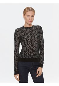 Guess Sweter W4RR28 Z3C90 Czarny Regular Fit. Kolor: czarny. Materiał: syntetyk
