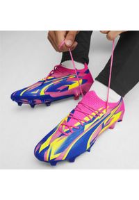 Puma - Buty piłkarskie męskie PUMA Ultra Ultimate Energy Fg/Ag. Kolor: żółty, wielokolorowy, niebieski. Sport: piłka nożna