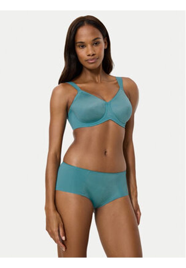Triumph Biustonosz z fiszbiną Essential 10219713 Turkusowy. Kolor: turkusowy. Materiał: syntetyk