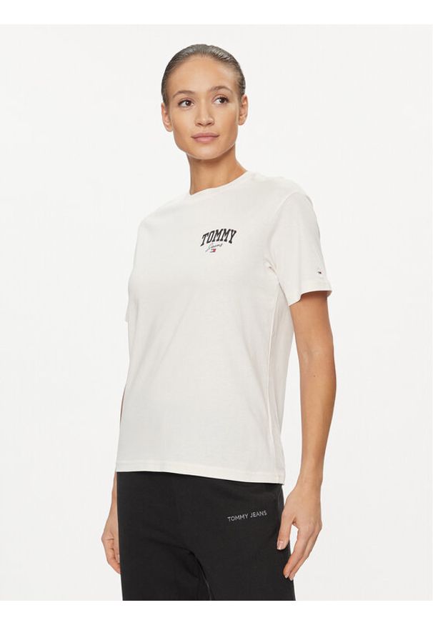 Tommy Jeans T-Shirt New Varsity DW0DW16446 Biały Relaxed Fit. Kolor: biały. Materiał: bawełna