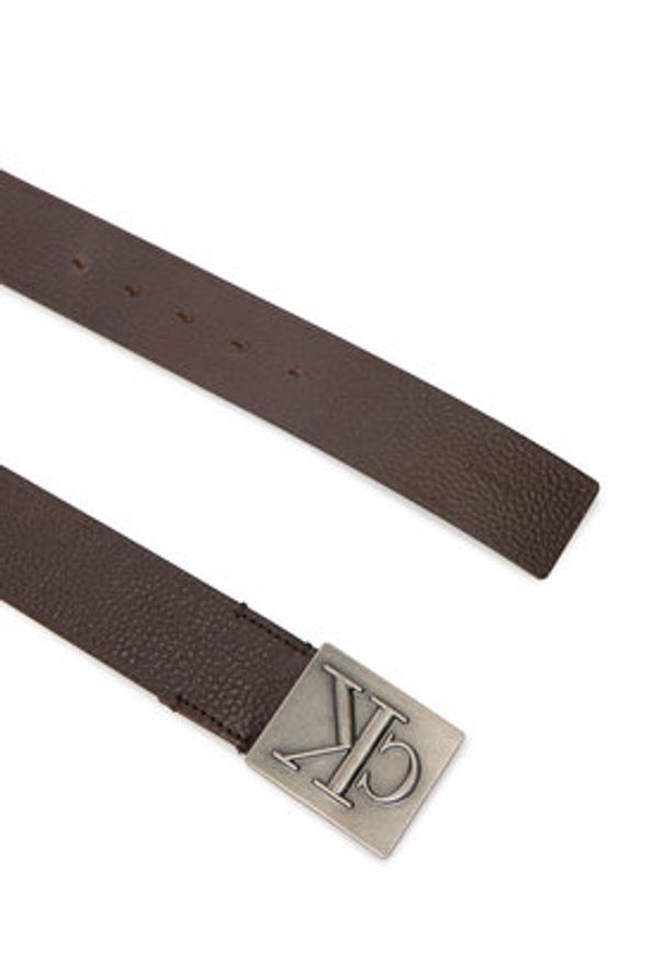 Calvin Klein Pasek Męski LV04D7111G Brązowy ciemny. Kolor: brązowy. Materiał: skóra