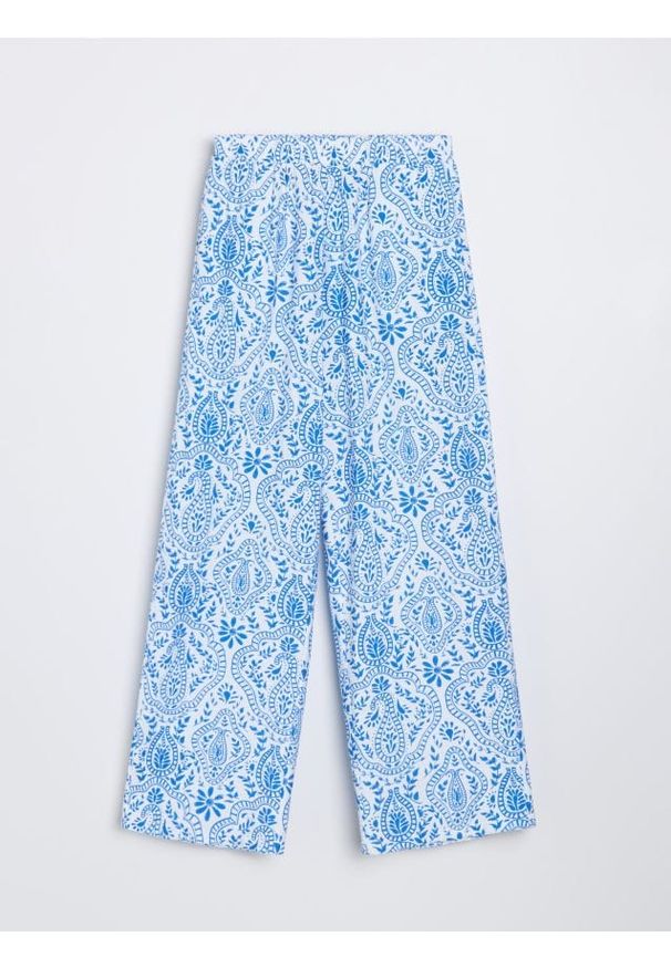 Sinsay - Spodnie z wiskozy o klasycznym wzorze paisley - wielobarwny. Materiał: wiskoza. Wzór: paisley. Styl: klasyczny
