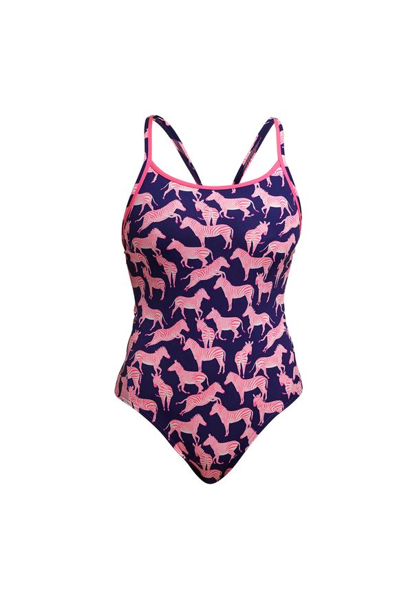 FUNKITA - Strój pływacki jednoczęściowy damski Funkita Diamond Back One Piece. Kolor: różowy