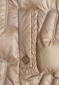 Born2be - Ciemnobeżowa Pikowana Kamizelka ze Stójką i Troczkami Terilanna. Typ kołnierza: kołnierzyk stójkowy. Kolor: beżowy. Materiał: jeans. Styl: elegancki #3