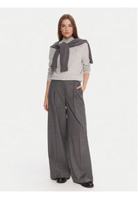 TOMMY HILFIGER - Tommy Hilfiger Sweter WW0WW47468 Szary Regular Fit. Kolor: szary. Materiał: wełna #5